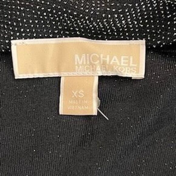 Michael Kors Gorgeous Black Long Sleeve Sparkly Top. Drop Neck. Size XS - Picture 5 of 6